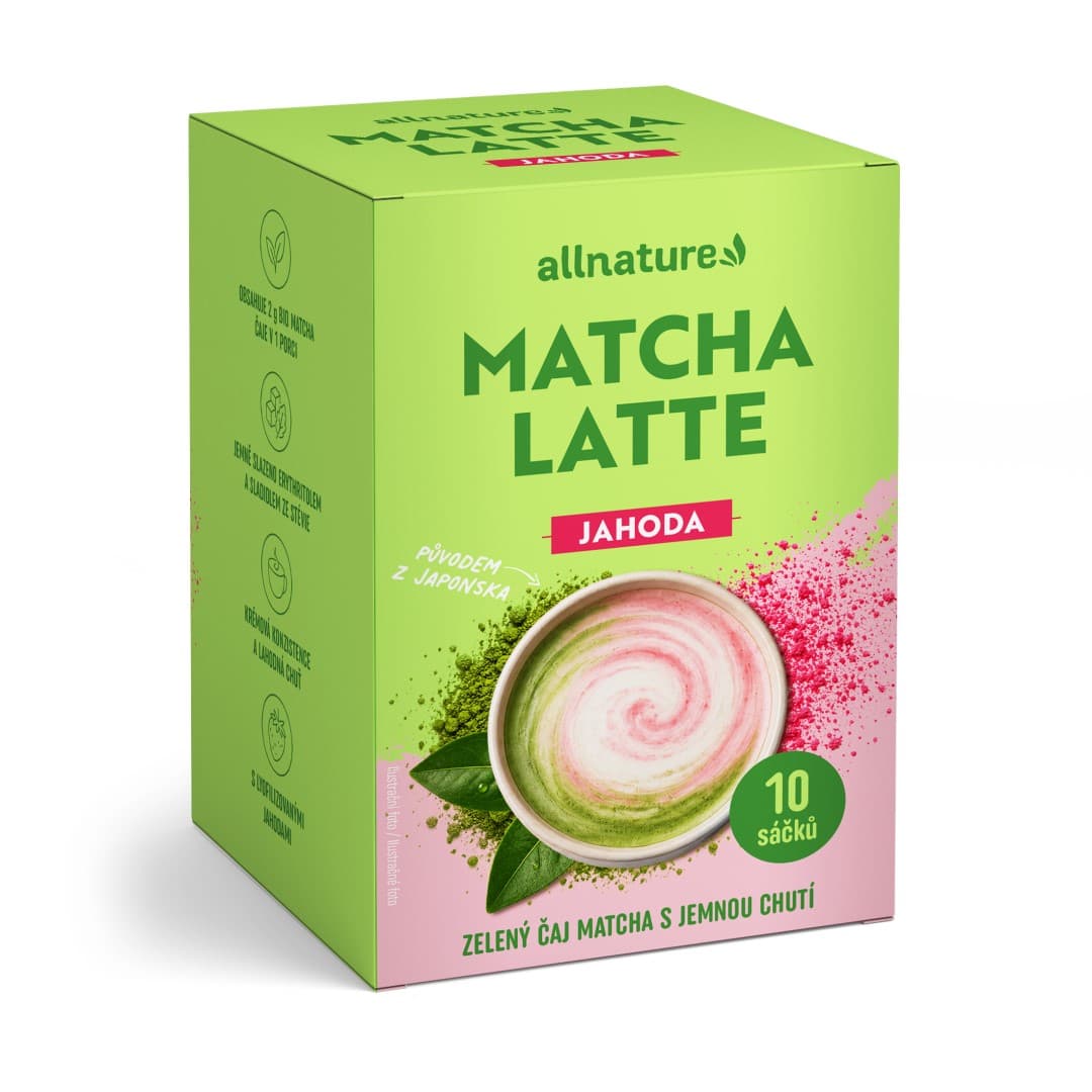 Matcha Latte Jahoda (10× 20 g)